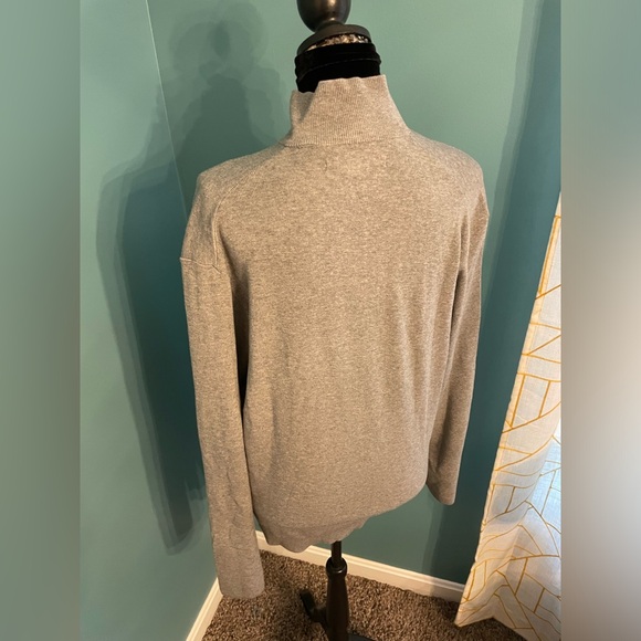 Perry Ellis Lightweight Gray Zip Cardigan Sweater - Picture 5 of 6